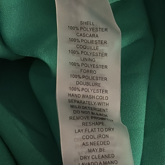 VINCE CAMUTO Floral Handkerchief Hem A Line Midi Dress 8‎ Green Pink Sleeveless - Picture 7 of 8